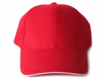 red cotton sandwich 6 panel baseball cap can custom print or embroidery logo